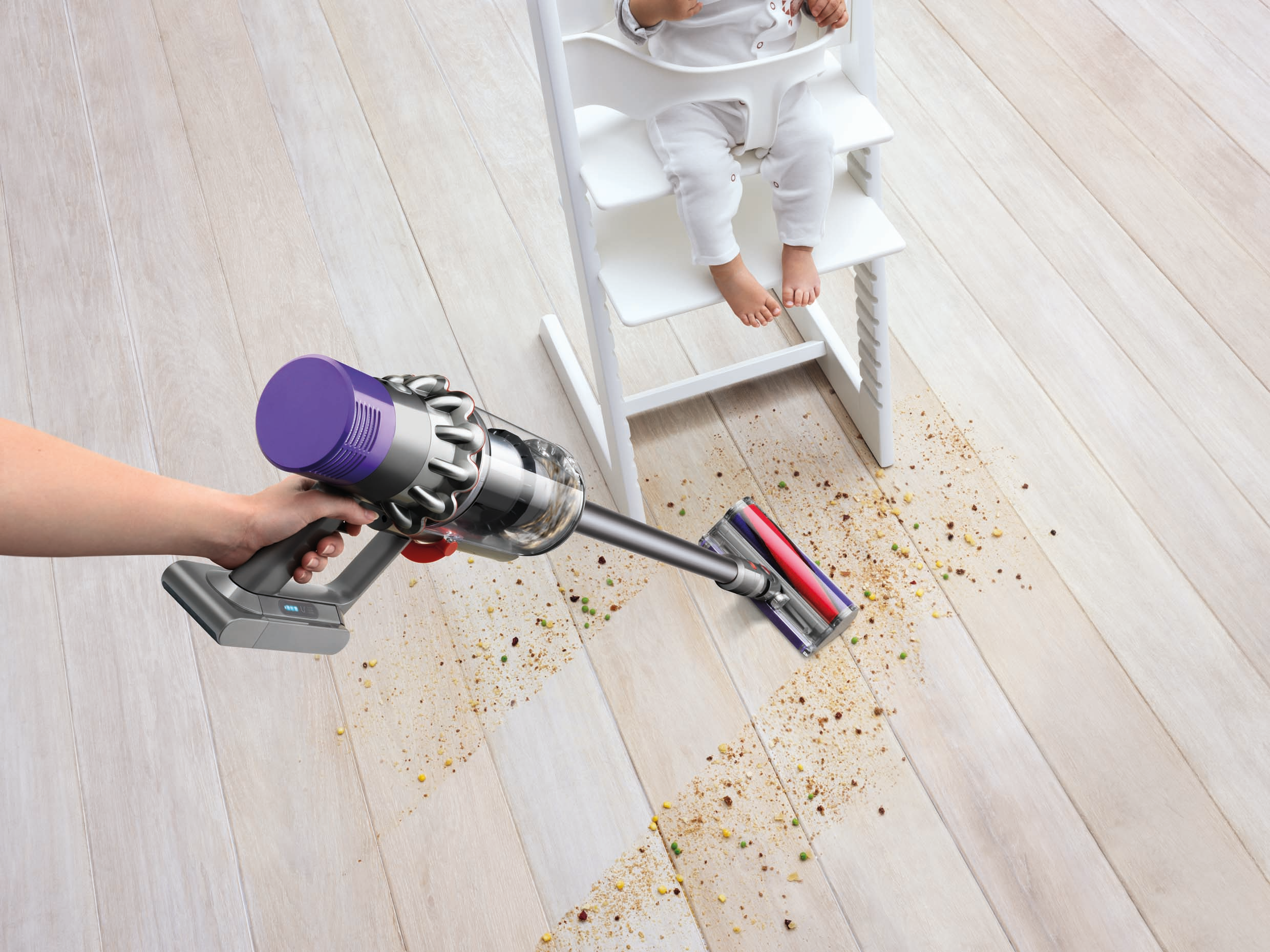 DYSON Akku-Staubsauger Cyclone V10 Parquet 282106-01 Akku-Stielsauger (760 ml, Akkulaufzeit: 60 min, Grau)