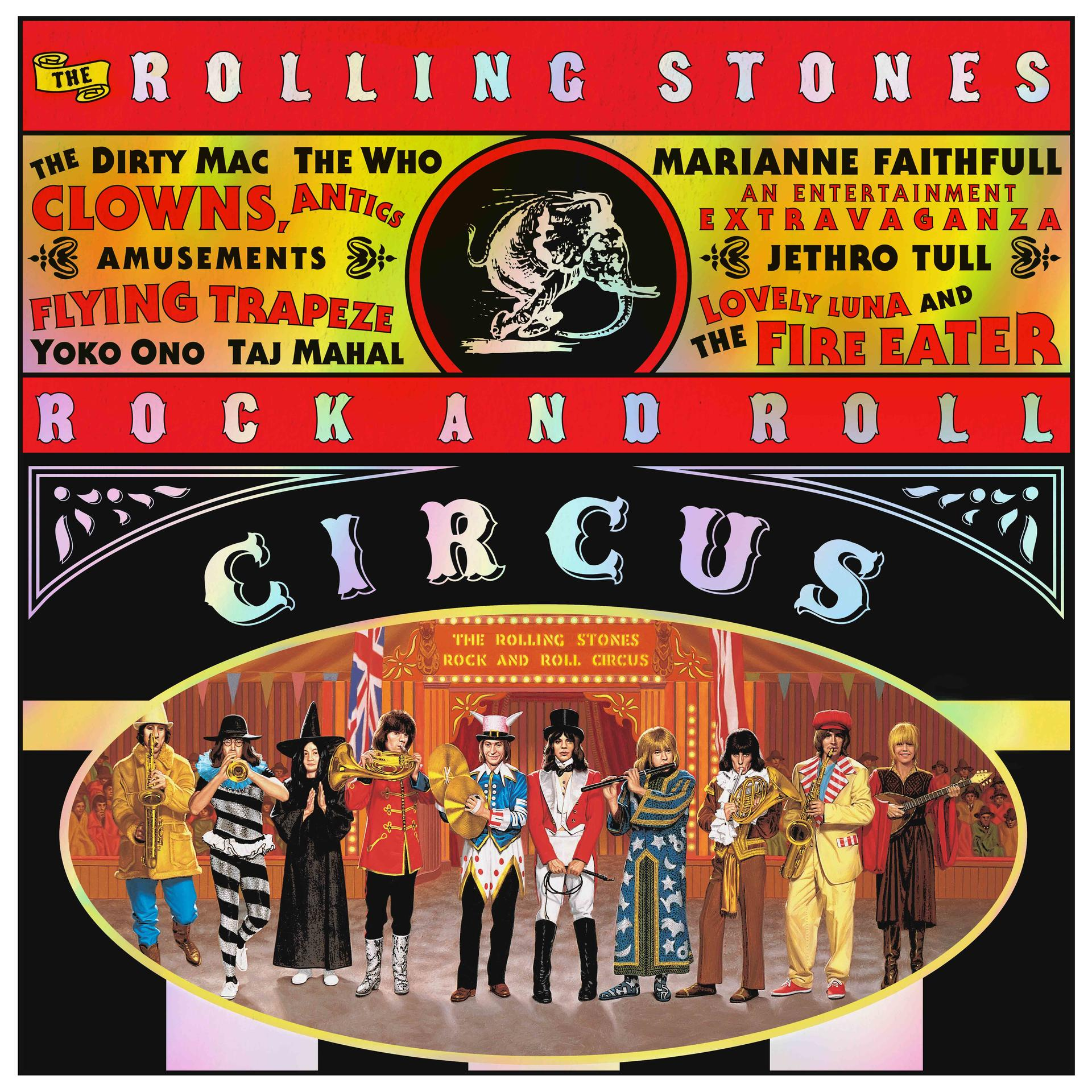 Albumcover mit 'The Rolling Stones Rock and Roll Circus'.