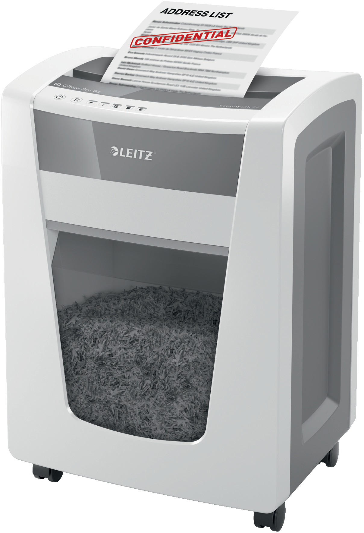 LEITZ IQ Office Pro P4 Aktenvernichter, Weiß