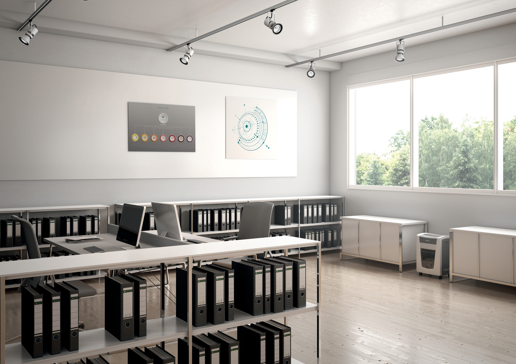 LEITZ IQ Office Pro P4 Aktenvernichter, Weiß