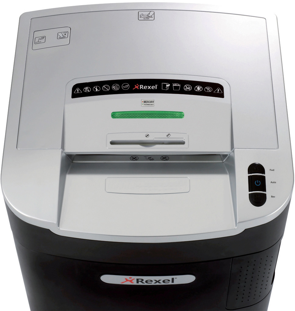 REXEL Mercury™ RLX20 Aktenvernichter, Schwarz