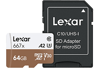LEXAR 64GB Yüksek Performans MicroSDHC/microSDXC UHS-I MicroSD Kart
