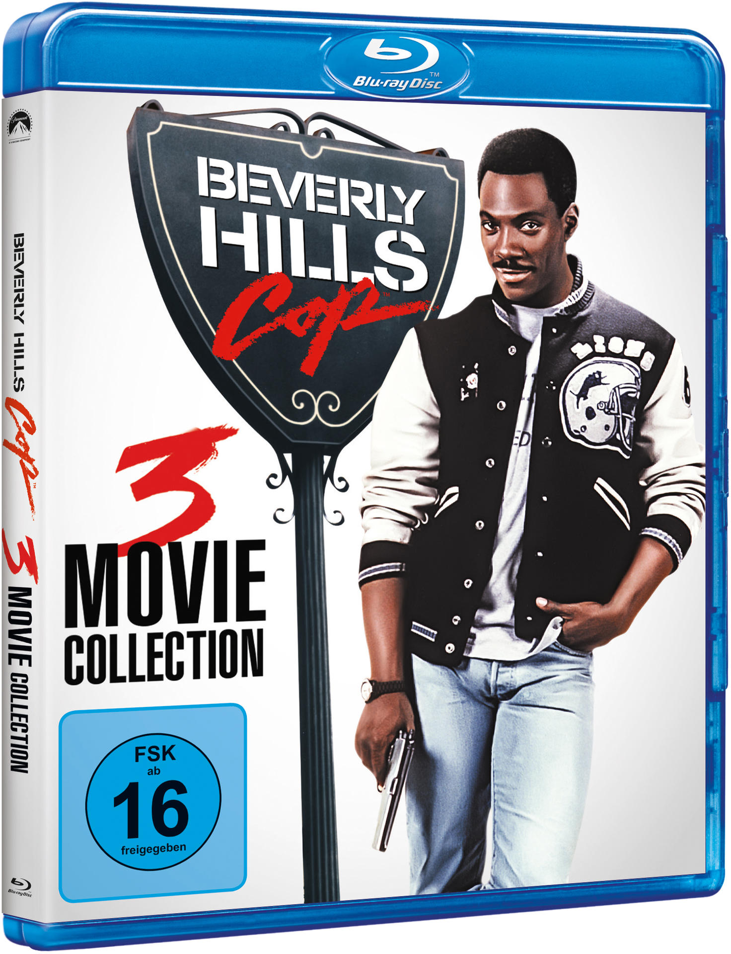 Beverly Hills Cop 3 Film-Sammlung Blu-ray Disc Cover mit Eddie Murphy.
