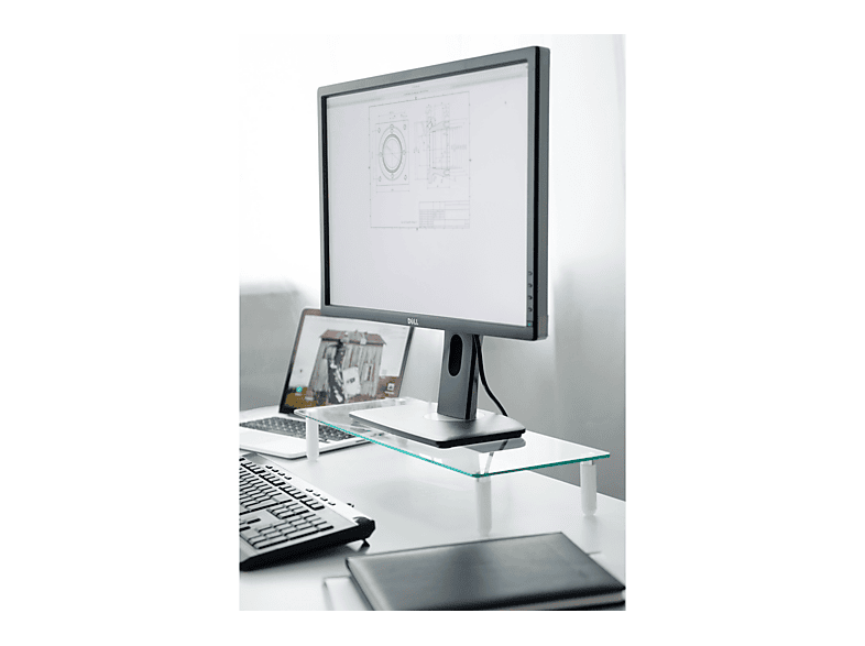 DIGITUS Glas Monitorerhöhung, max bel. bis zu 20kg; Monitorhalterung — Foto 5 von 5