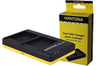 PATONA 1951 DUAL USB (SON NP-FM500H) - Chargeur (Noir/Jaune)