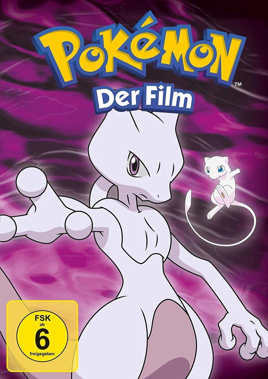 DVD-Cover von Pokémon: Der Film, mit Mewtu und Mew. Der Titel steht oben.