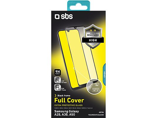 SBS Full Cover Glass - Vetro protettivo (Adatto per modello: Samsung Galaxy A40)