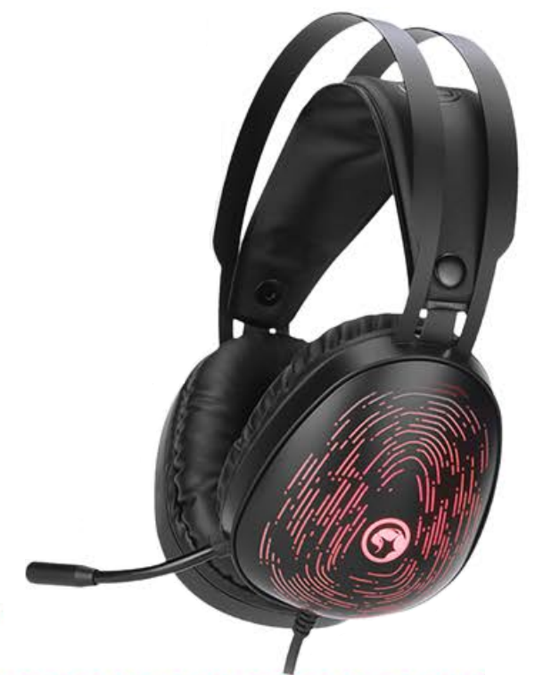 Auriculares gaming - Scorpion MA-HG9049, Compatible consolas y PC, Surround, Micro, Negro / Rojo