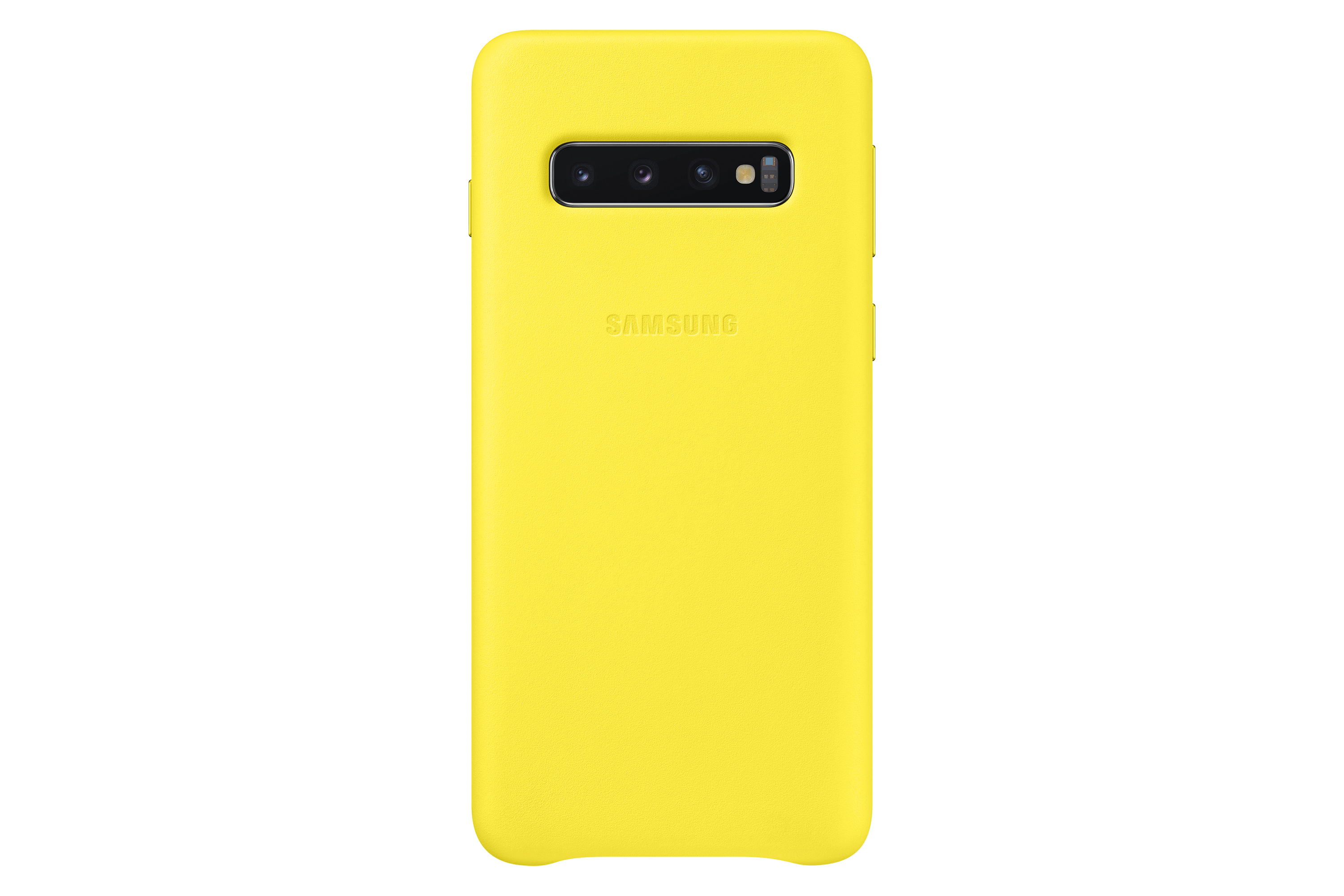 Samsung Galaxy S10 Leather Cover Geel
