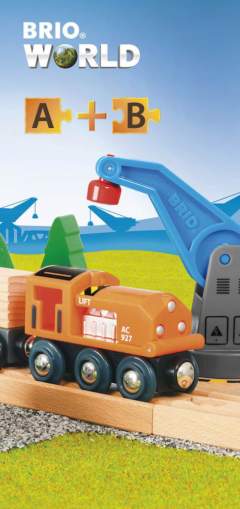 BRIO Puppen-Traget. rot m.P. Eisenbahn Mehrfarbig