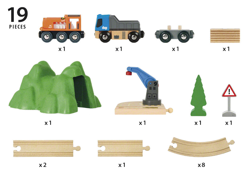 BRIO Puppen-Traget. rot m.P. Eisenbahn Mehrfarbig