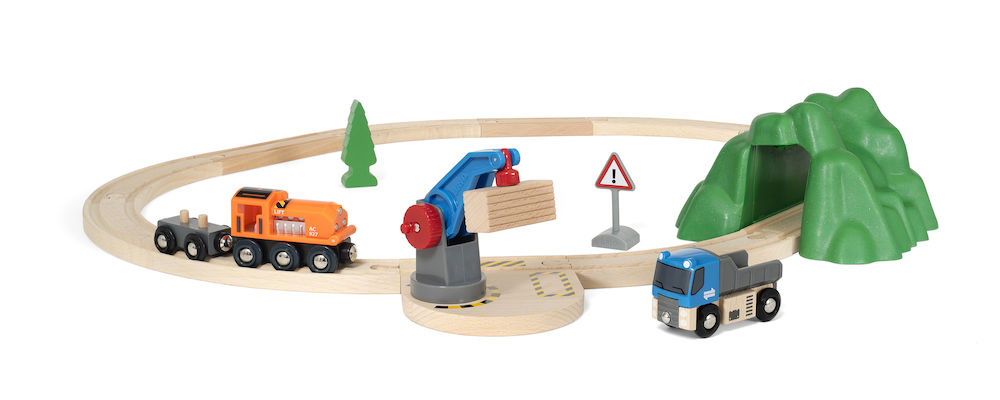BRIO Puppen-Traget. rot m.P. Eisenbahn Mehrfarbig