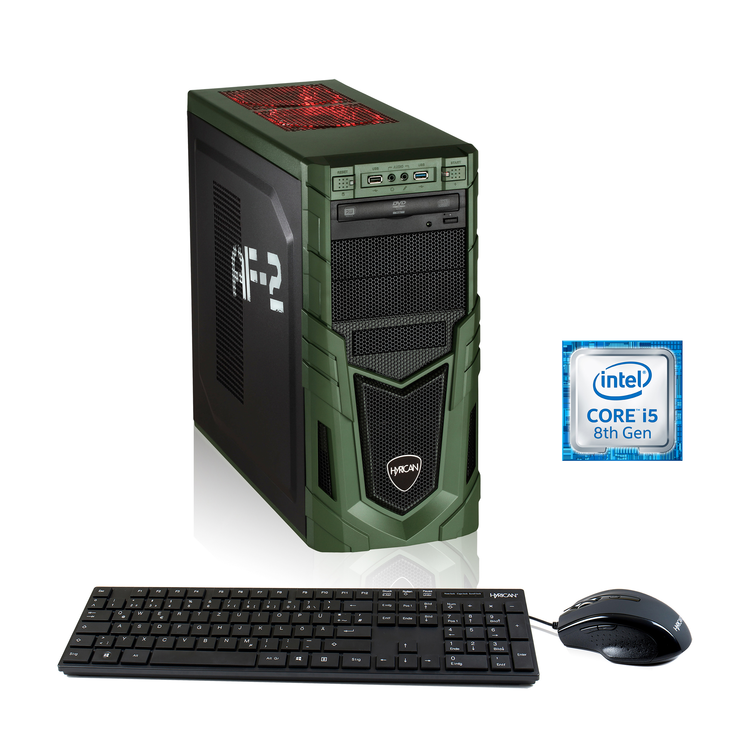 HYRICAN MILITARY GAMING 6349 I5-8400/8GB/240GB+1TB - Intel® Core™ i5 i5-8400 - 8 GB - 240 GB - NVIDIA GeForce® GTX 1650 - Windows 10