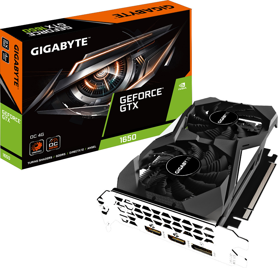 GIGABYTE GeForce® GTX 1650 OC 4GB (GV-N1650OC-4GD) (NVIDIA, Grafikkarte)