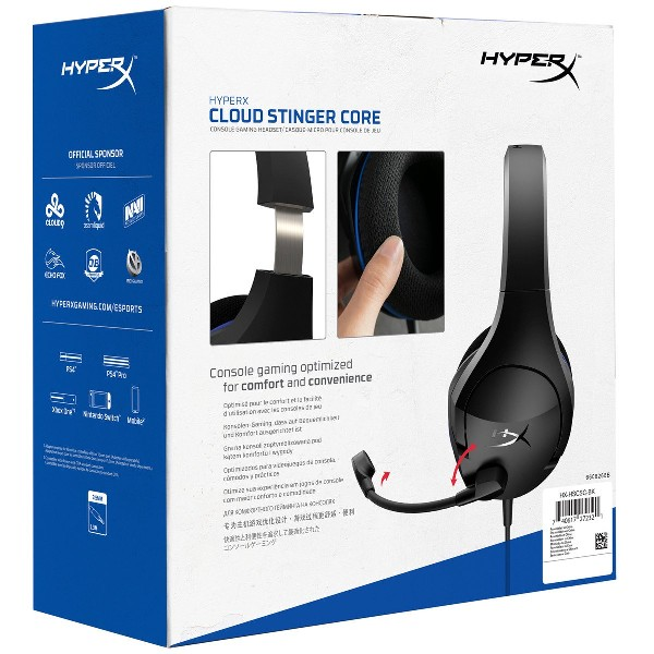 Caja de auriculares HyperX Cloud Stinger Core. Detalles de las funciones.