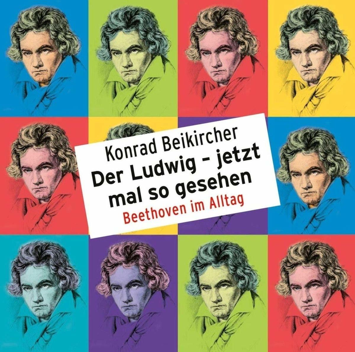 Pop-Art-Bild von Beethoven, mit Text-Overlay über Beethoven.