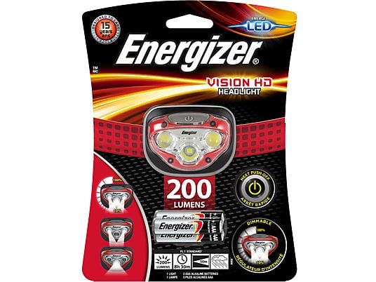 ENERGIZER E300280501 - Stirnlampe (Rot/Grau)