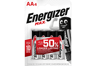 ENERGIZER Energizer MAX - Batterie classice AA - 4 Pezzo - Batterie AA (Argento/Nero)