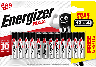 ENERGIZER Energizer Max, AAA 12+4 gratuita - Batterie (Argento)