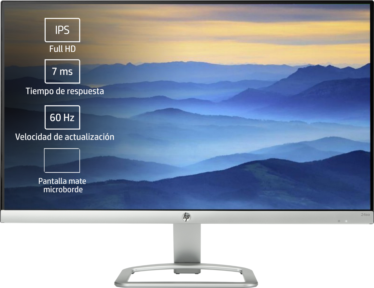 Monitor - HP 24ea, 23,8" Full HD, IPS, 1920x1080, LCD, HDMI, Plata