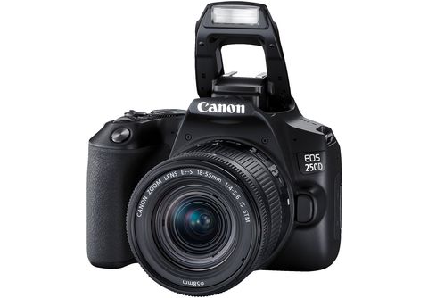 CANON EOS 250D Kit Spiegelreflexkamera, 24,1 Schwarz Touchscreen (IS, MediaMarkt STM, EF-S), Objektiv Display, $[inkl. Objektiv Spiegelreflexkameras WLAN, Megapixel, | mm 18-55 18-55 mm