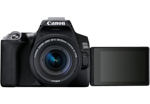 CANON EF-S), Kit MediaMarkt 24,1 (IS, mm mm]$ Megapixel, STM, | Spiegelreflexkamera, $[inkl. 18-55 EOS 18-55 Spiegelreflexkameras WLAN, Display, Objektiv Objektiv Touchscreen Schwarz 250D