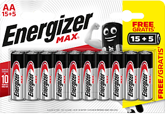 ENERGIZER MAX AA 15+5 Bonus Pack - Batterie (Silber/Schwarz)