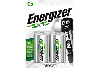 ENERGIZER Energizer Power Plus - NiMH-Batteria C - 2 Pezzi - Batteria ricaricabile (Argento)