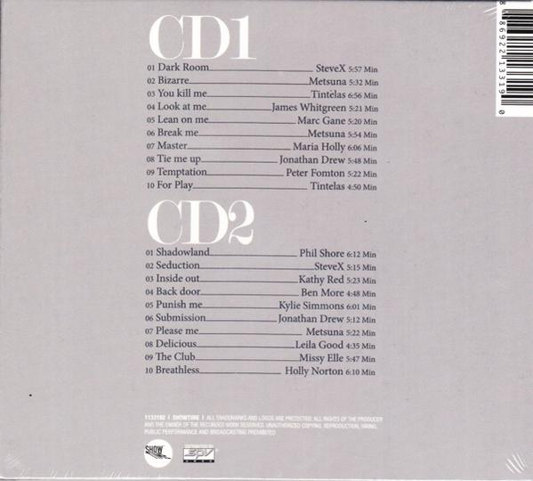 CD-Hülle mit Titelliste. Weißer Hintergrund. Zwei CDs mit der Bezeichnung CD1 & CD2. Titel und Künstler.