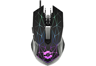 SPEEDLINK Reticos RGB - Gaming Mouse, Wired, Optique avec diodes électroluminescentes, 10000 dpi, Noir