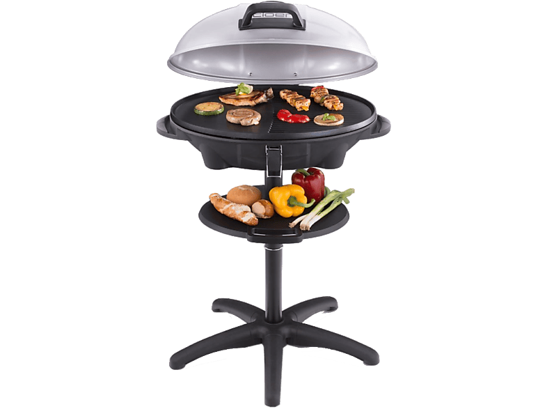 Cloer Outdoor- BBQ Grill Stand Griller, Schwarz (2400 Watt)