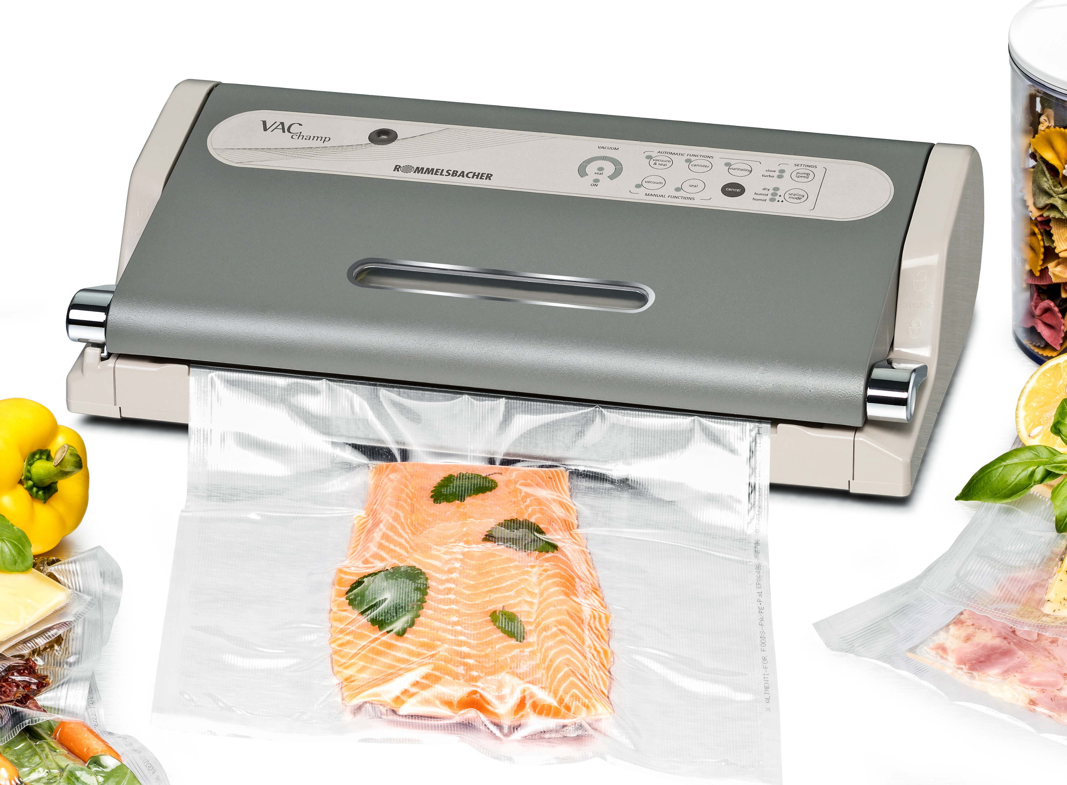 ROMMELSBACHER VAC 500 Champ Vakuumierer Steingrau/Anthrazit