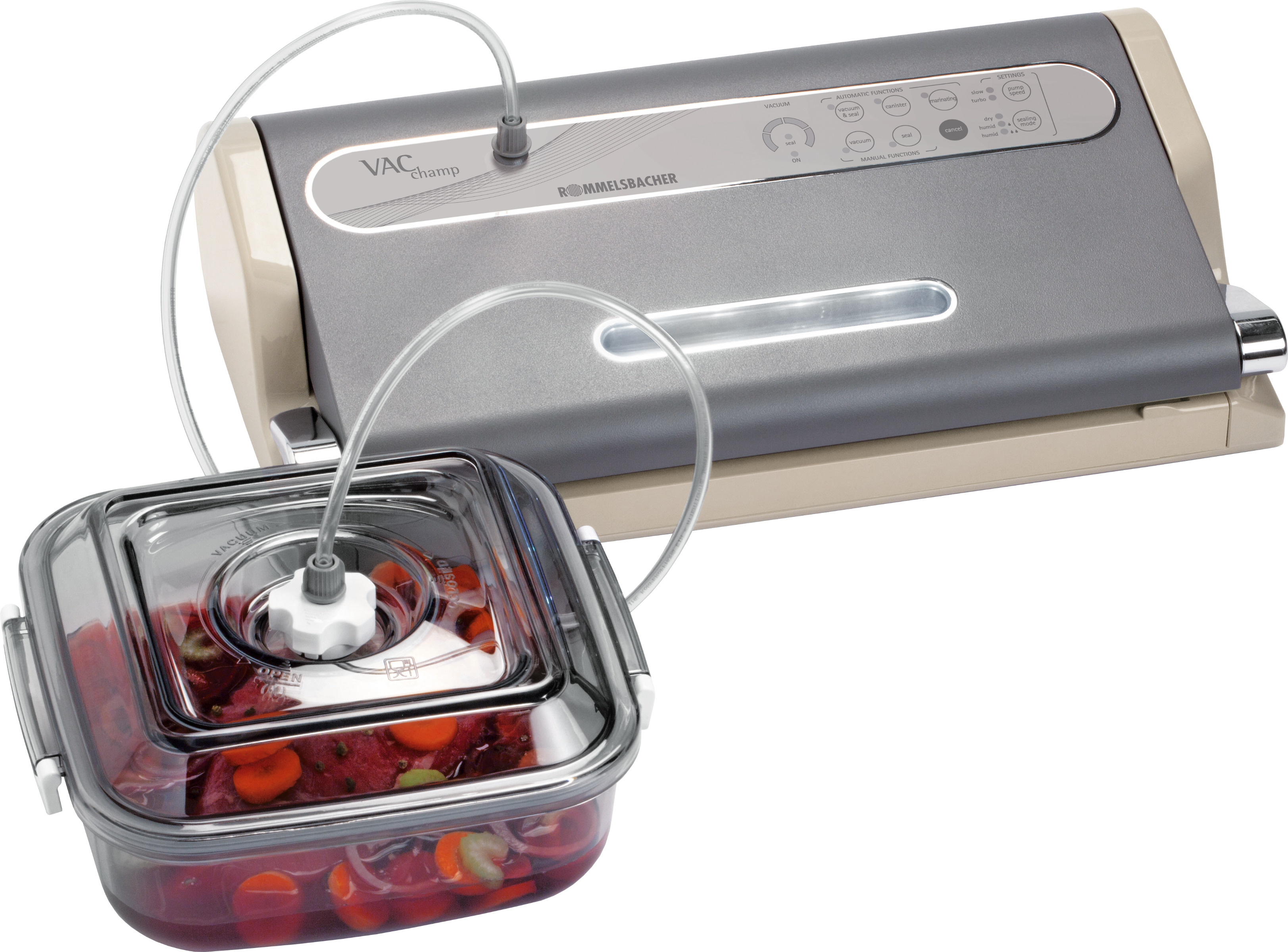 ROMMELSBACHER VAC 500 Champ Vakuumierer Steingrau/Anthrazit