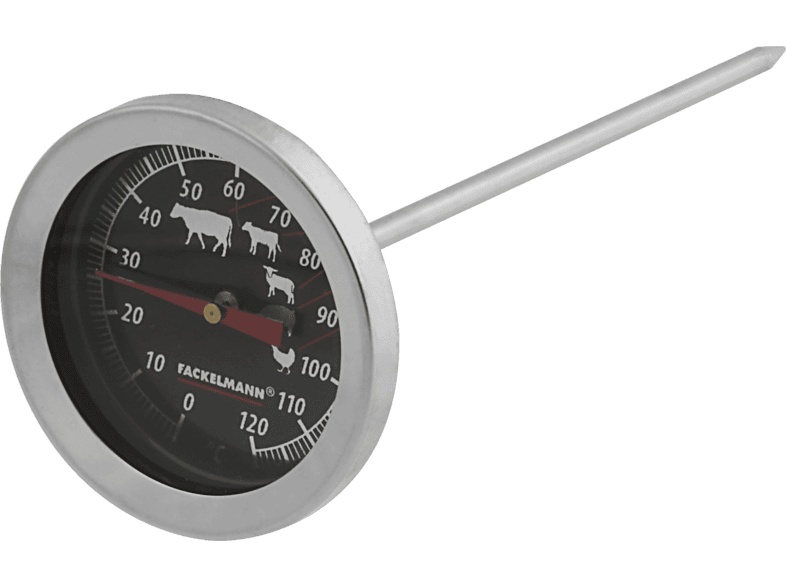 Fackelmann 22225 Thermometer, silber glänzend