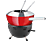 KOENIG B02232 - Set à fondue (Rouge/Noir)