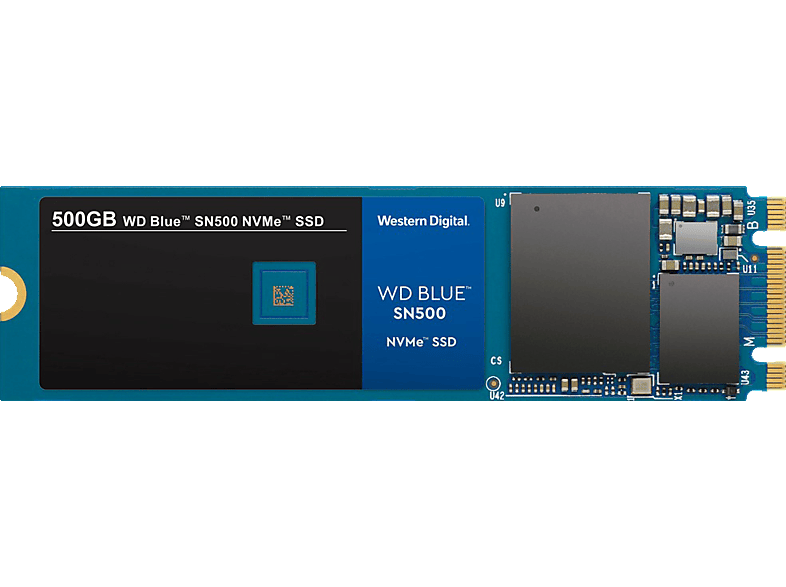 WD Blue™ SN500 NVMe™ Festplatte, 500 GB SSD M.2 via PCIe, intern