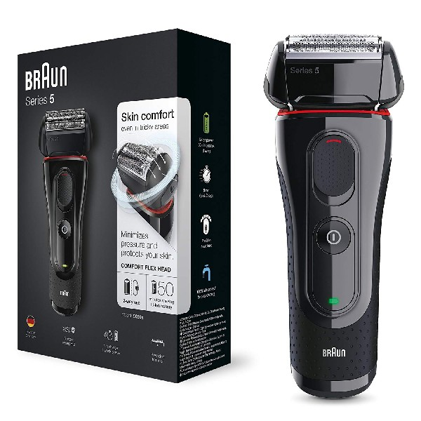 Afeitadora Braun Wet and dry series 5 5030s negra cabezal flexible 8 direccion 3 45 min de 55030s ultraactivelift 5030