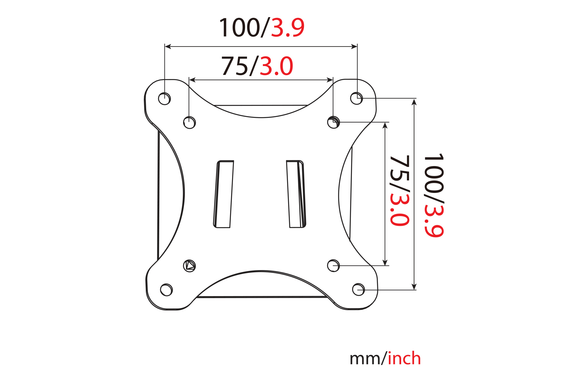 DIGITUS DA-90303-1 Monitorhalterung, Schwarz