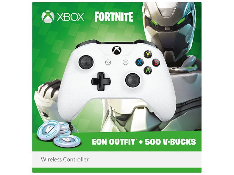 MICROSOFT Xbox Wireless Fortnite Bundle Controller Weiß für Xbox One, PC