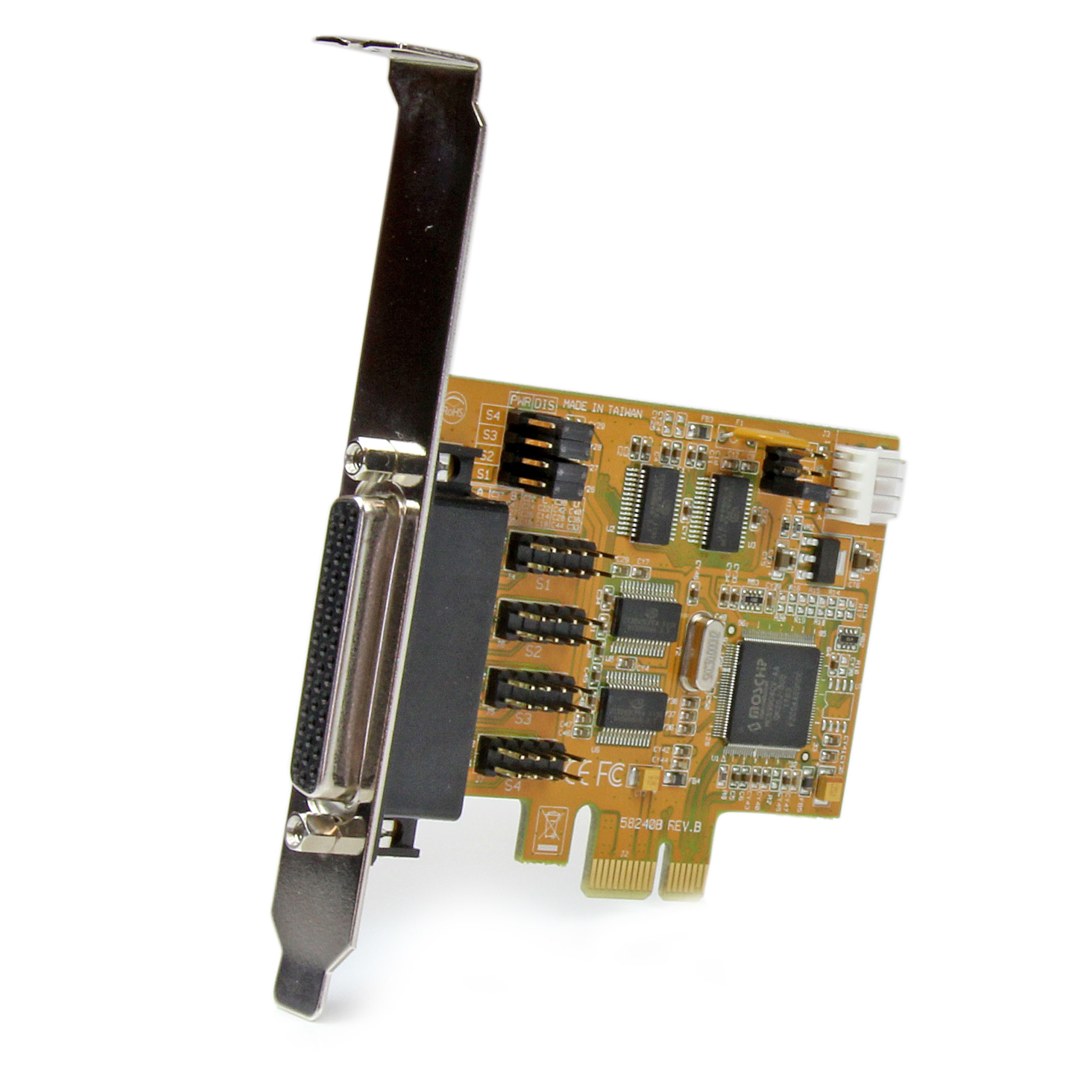 Tarjeta Serie - StarTech.com PEX4S553S Tarjeta serial PCIe RS232 de 4 puertos, con protección ESD