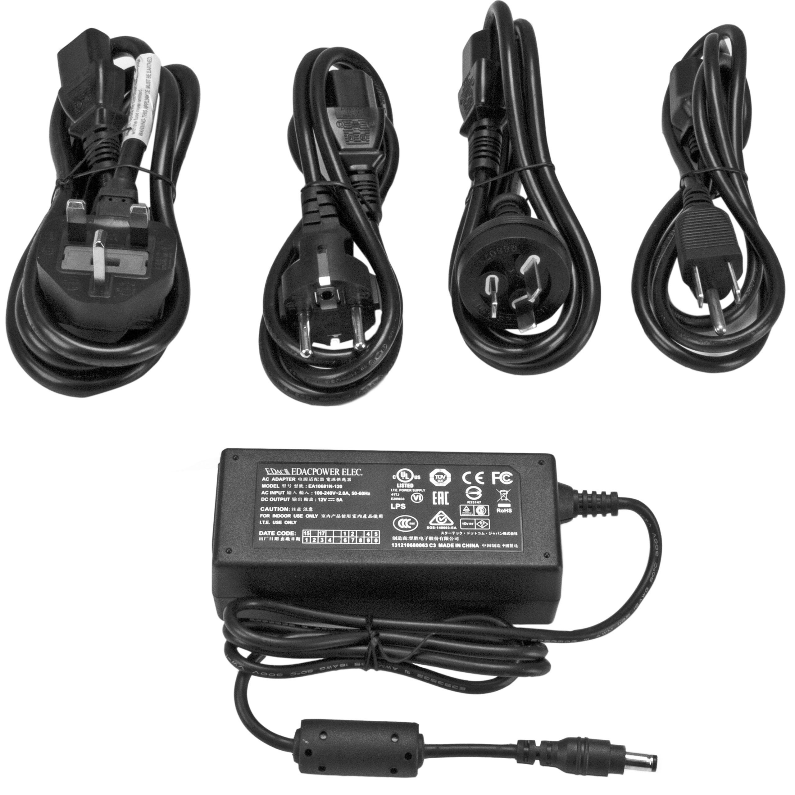 Adaptador de Alimentación - StarTech.com SVA12M5NA Adaptador de Corriente Directa DC 12V 5A M