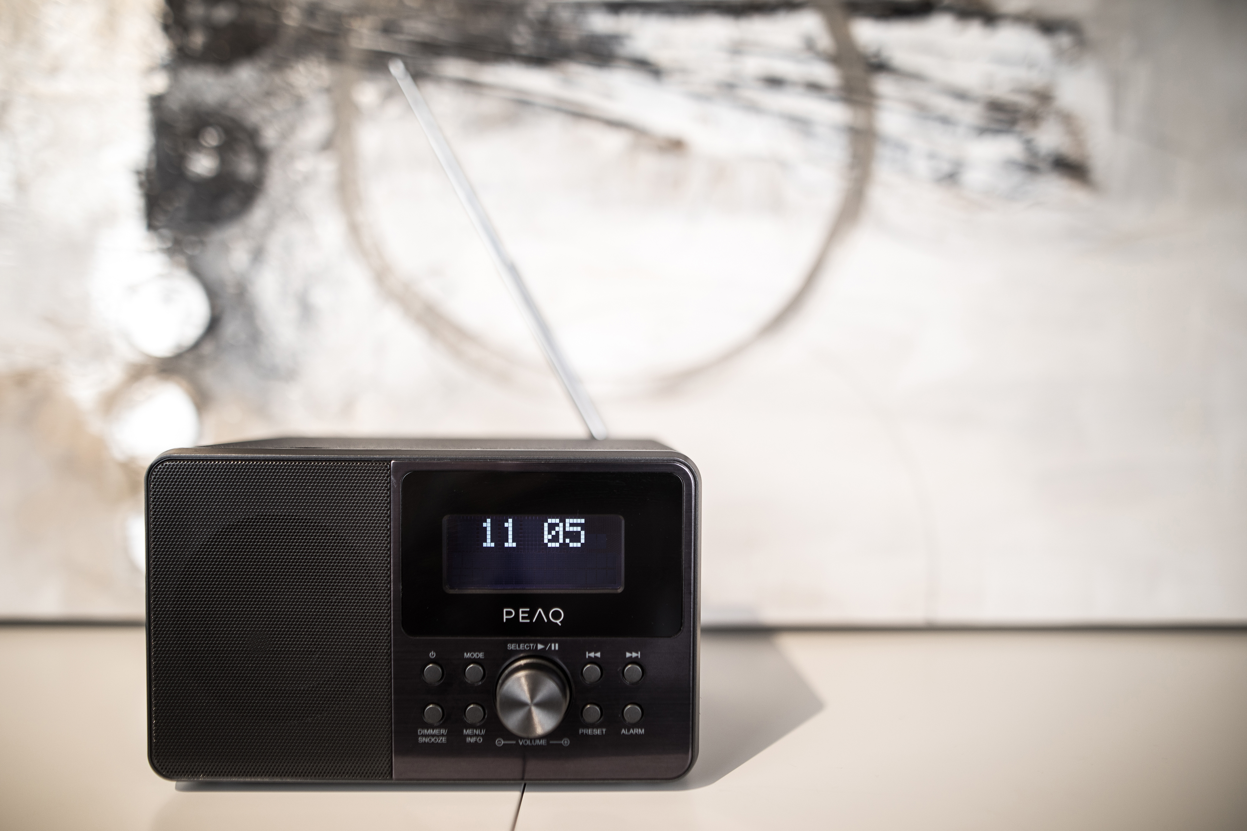 PEAQ PDR160BT-B Radio, DAB+, FM, DAB+, FM, Bluetooth, Schwarz/Grau