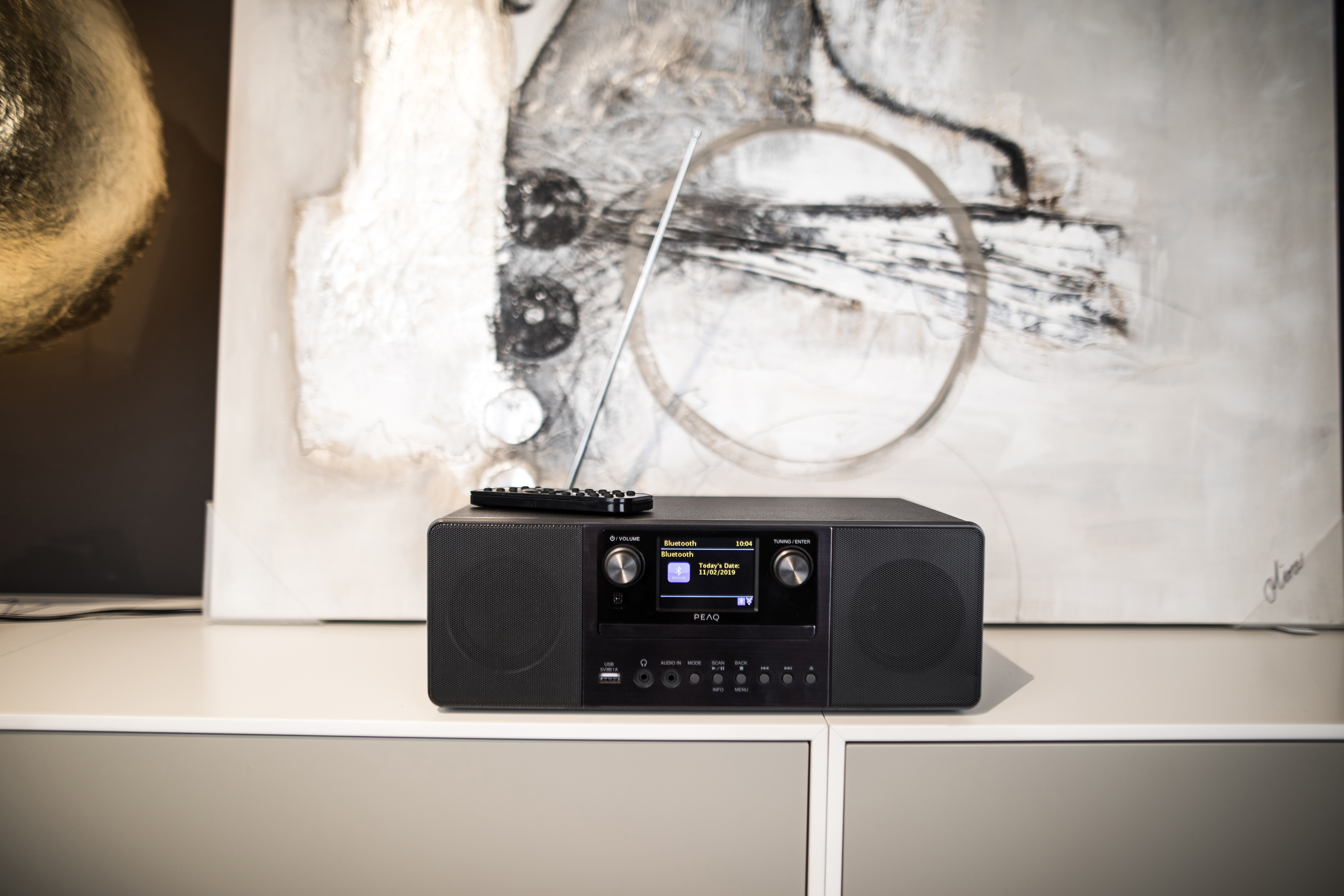 PEAQ PDR 360 BT-B DAB+ Internetradio, DAB+, FM, Internet Radio, Bluetooth, Schwarz/Grau