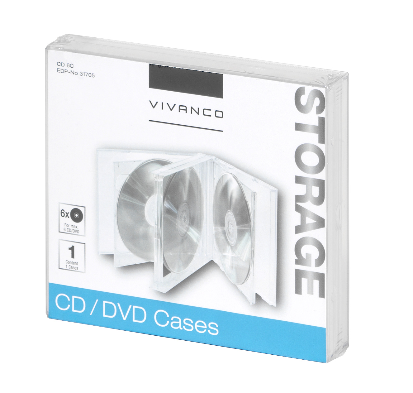 CDs Jewel und VIVANCO DVDs Transparent Archivierung Case