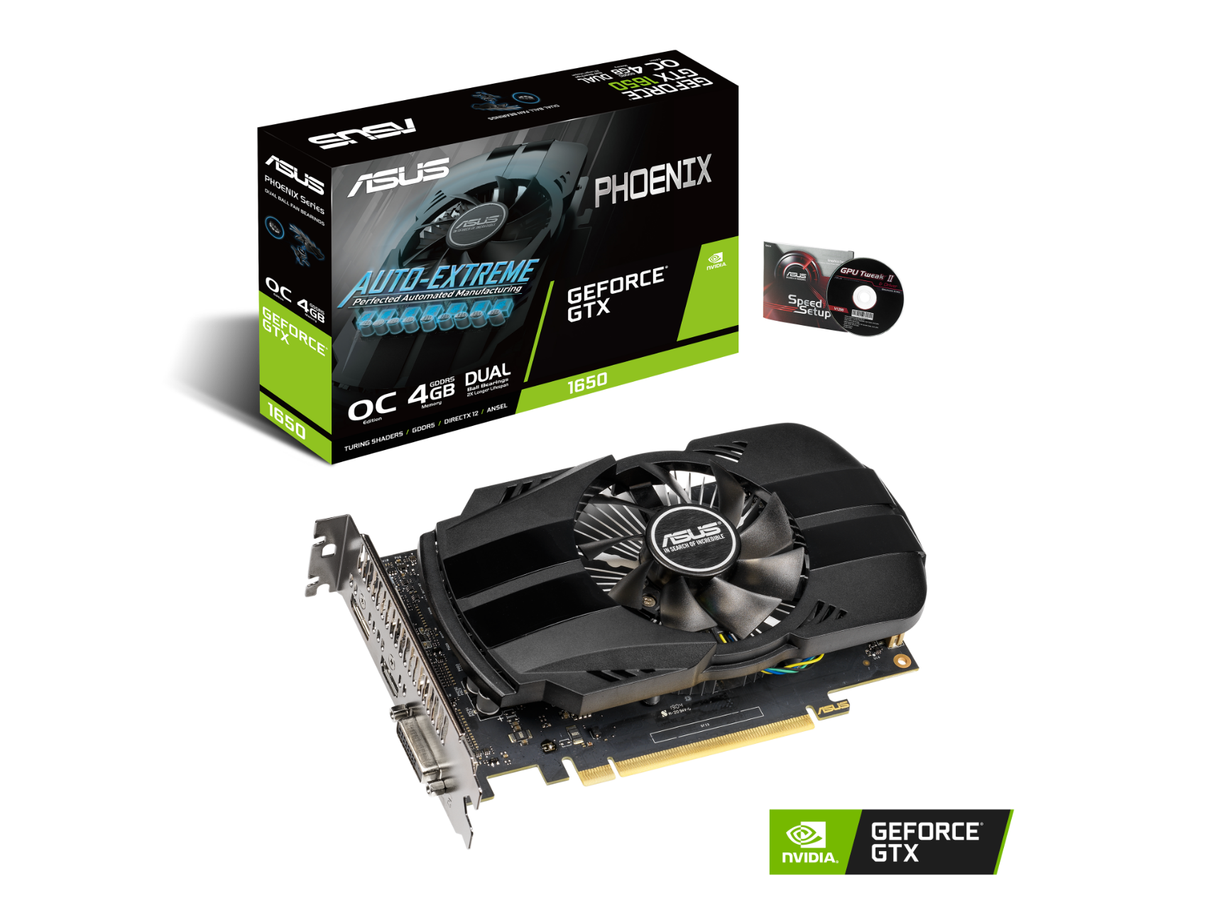 Tarjeta gráfica - ASUS PH-GTX1650-O4G, 4 GB,  GDDR5, G-Sync, 128 bits