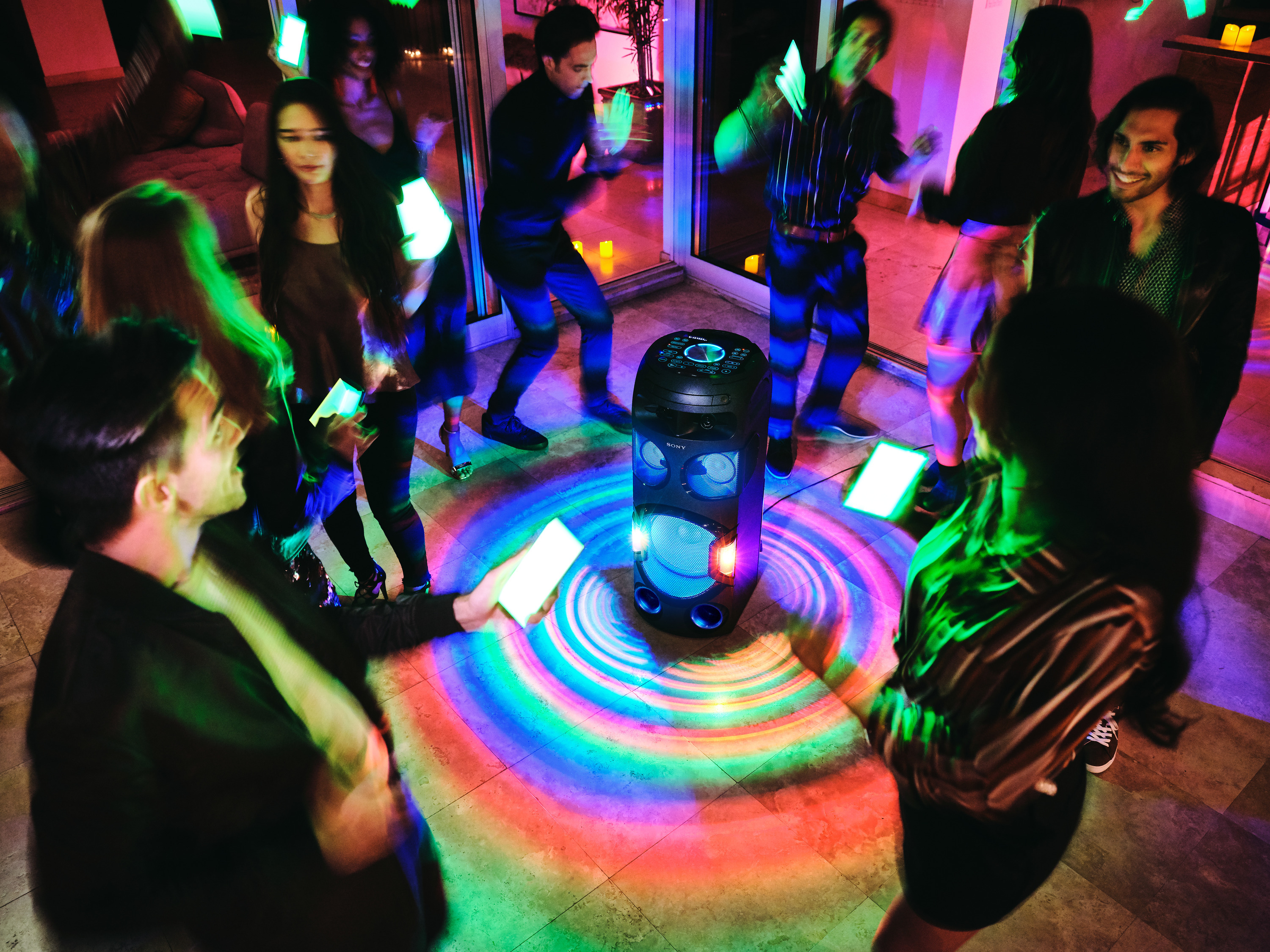 SONY MHC-V72D Wireless Party Chain Partybox, Schwarz
