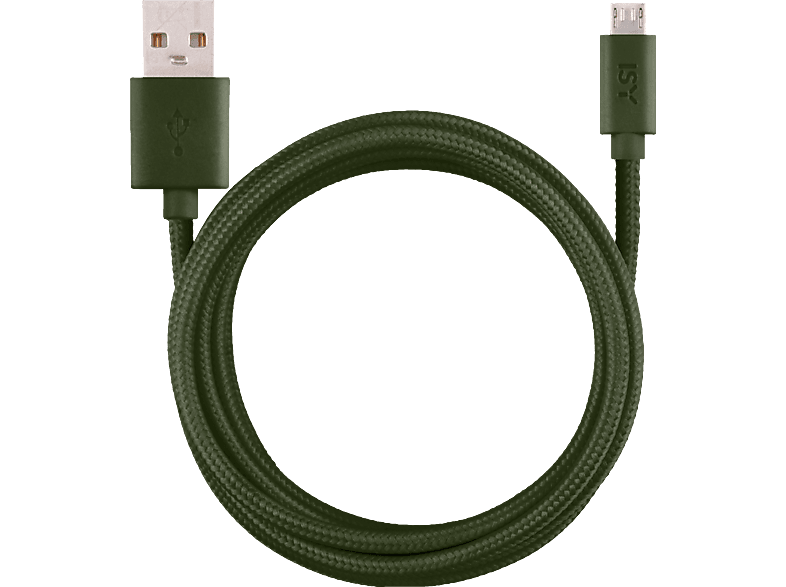 IFC-1800-GN-M, Micro-USB Grün Ladekabel, 1,8 m, ISY