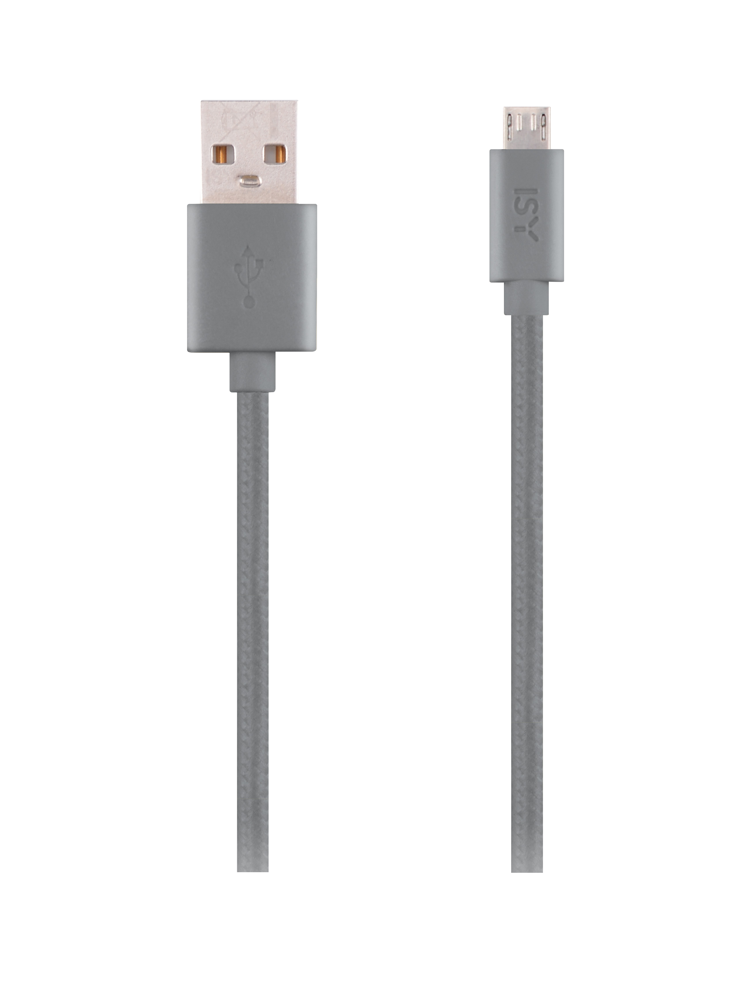 ISY IFC-1800-GY-M, Micro-USB Ladekabel, Grau m, 1,8