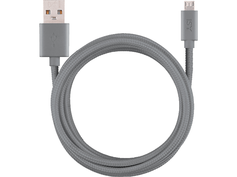 ISY IFC-1800-GY-M, Micro-USB Grau 1,8 Ladekabel, m