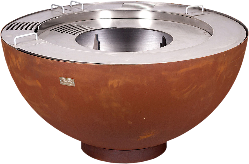 NOUVEL Fireball PRO 100 - Barbecue et foyer (Morron/Argent)